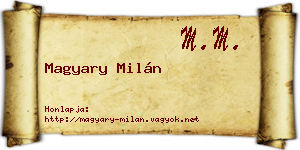 Magyary Milán névjegykártya